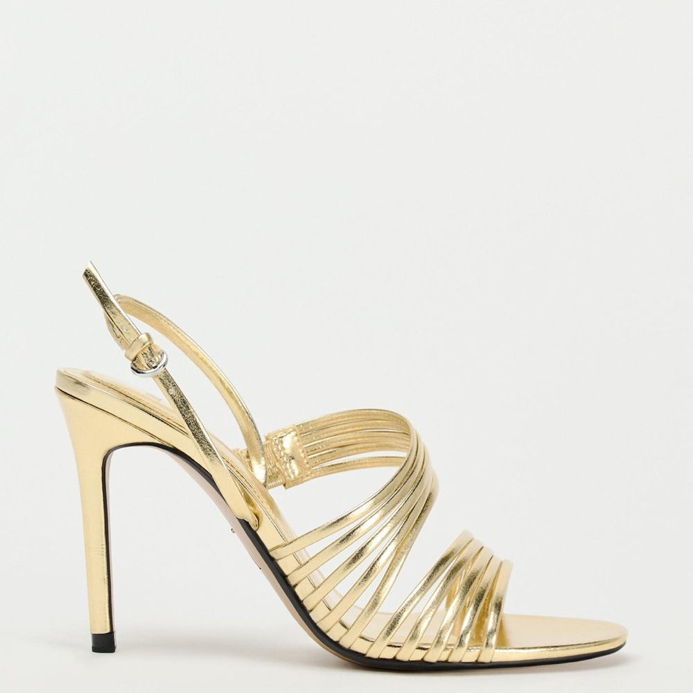 Zara Gold Strappy Heels